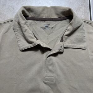 Patagonia Men's Large Brown Organic Cotton Outdoor Casual Fishing Polo Shirt
